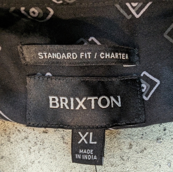 BRIXTON Men's short sleeve button down stretch shirt Size XL new - Picture 11 of 13